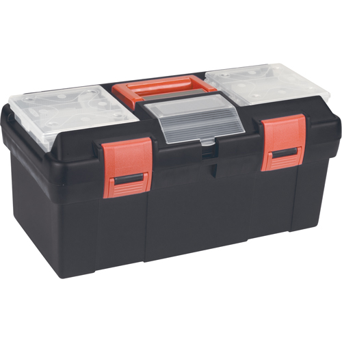 Coffres &agrave; outils en plastique, 17-1/2" la x 9-1/2" p x 8" h, Noir Toolneeds Inc.