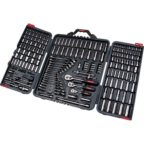 1/4", 3/8" & 1/2" Drive SAE/Metric Socket & Wrench Set, 210 Pcs, Deep Toolneeds Inc.