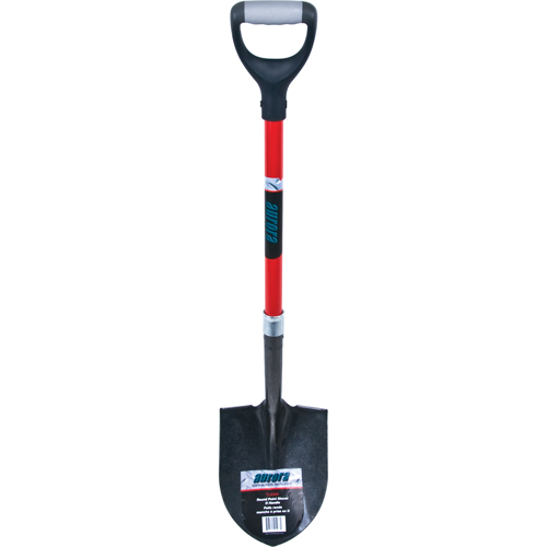 Heavy-Duty Round Point Shovel, Carbon Steel Blade, Fibreglass, D-Grip Handle Toolneeds Inc.