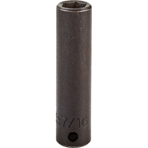 Socket, Impact, 7/16", 3/8" Drive, 6 Points, Deep Toolneeds Inc.