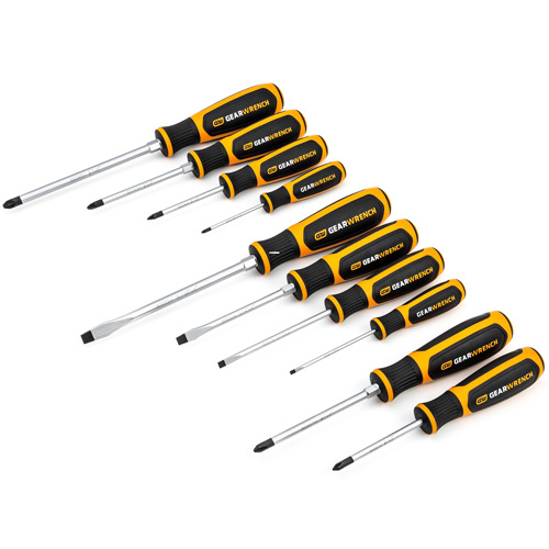 Phillips&reg;/Slotted/Pozidriv&reg; Dual Material Screwdriver Set, 10 Pcs. Toolneeds Inc.