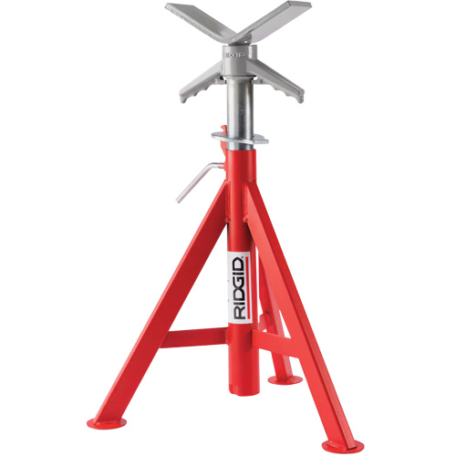 Supports de tuyaux abaiss&eacute; en V no VJ-98, 51-96 cm R&eacute;glage de la hauteur, 12" Capacit&eacute; max. de tuyau, 2500 lb Capacit&eacute; de charge max. Toolneeds Inc.