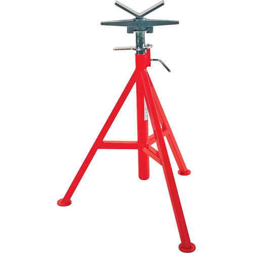 V Head High Pipe Stand #VJ-99, 71-132 cm Height Adjustment, 12" Max. Pipe Capacity, 2500 lbs. Max. Weight Capacity Toolneeds Inc.