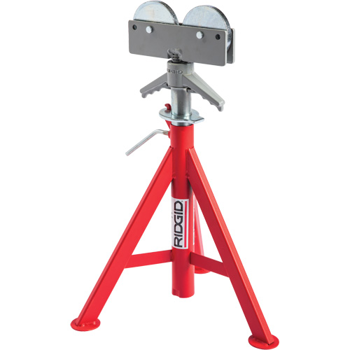 Roller Head Low Pipe Stand #RJ-98, 59-104 cm Height Adjustment, 12" Max. Pipe Capacity, 1000 lbs. Max. Weight Capacity Toolneeds Inc.