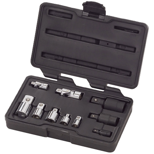 Jeu de douilles &agrave; joints et d'adaptateurs de douilles universelles 1/4", 3/8" et 1/2" &agrave; 10 pi&egrave;ces Toolneeds Inc.