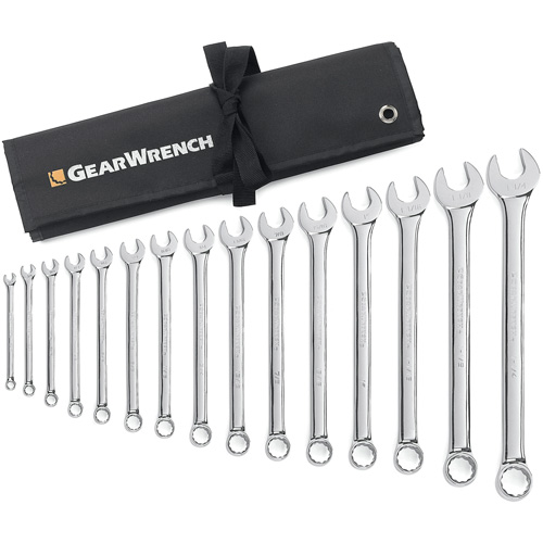 Jeu de cl&eacute;s longues &agrave; coupe &agrave; 12 pans avec pochette &agrave; outils roulable, Combinaison, 15 morceaux, Imp&eacute;rial Toolneeds Inc.