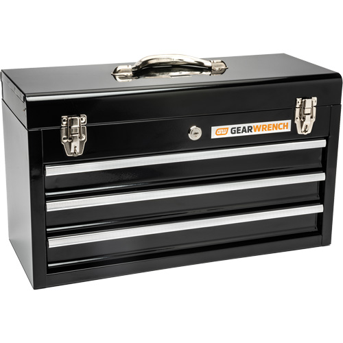 Portable Tool Box, 20" W, 3 Drawers, Black Toolneeds Inc.