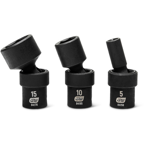 12-Piece 1/4" Drive 6 Point Universal impact Metric Flex Socket Set Toolneeds Inc.