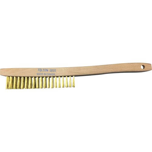 Brosses de nettoyage &agrave; manche recourb&eacute;, Laiton, 4 x 19 rangs de fils, Longueur 14" Toolneeds Inc.