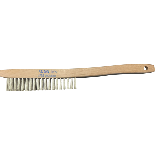 Brosses de nettoyage &agrave; manche recourb&eacute;, Acier inoxydable, 4 x 19 rangs de fils, Longueur 14" Toolneeds Inc.