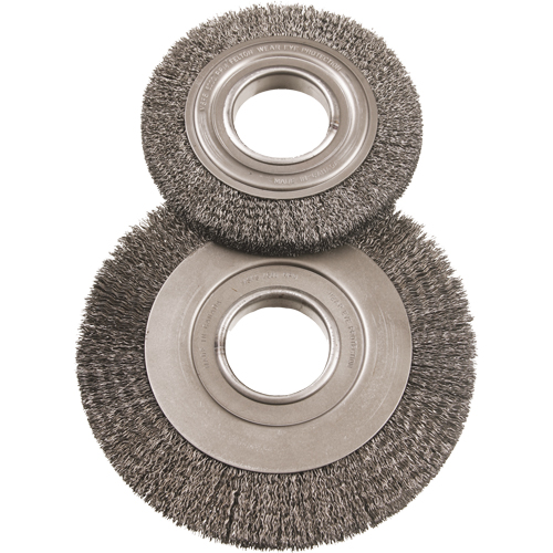 Brosses rotatives grand format 6", 6" dia., Fils 0,014", Arbre 2" Toolneeds Inc.
