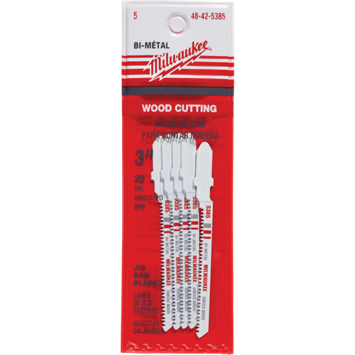 Lame de scie sauteuse, Bim&eacute;tal, Tige en T, 3" lo, 20 dents par pouce Toolneeds Inc.