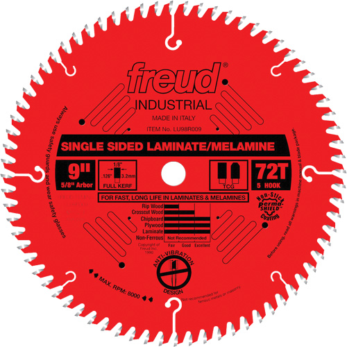 TCS Industrial Saw Blade - Chipboard, 9", 72 Teeth, Laminate Use Toolneeds Inc.