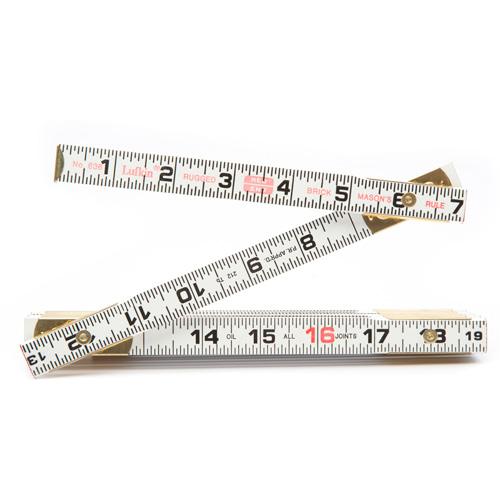 R&egrave;gle de maçon Red End, 6' lo, Bois, Graduations de 1/16" Toolneeds Inc.