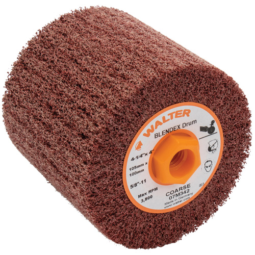 Blendex Surface Conditioning Drum, 4-1/4" Dia. x 4" W, 5/8"-11 Arbor, Coarse Grit Toolneeds Inc.