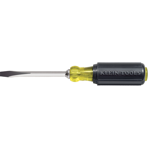 Heavy-Duty Slot Keystone Screwdriver, 1/4", 8-11/32" L, Cushion Grip Handle Toolneeds Inc.
