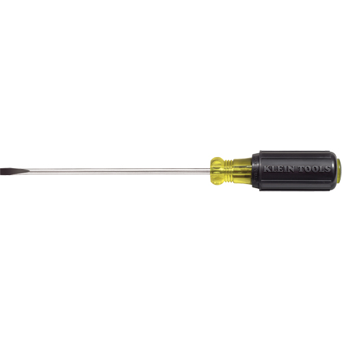 Slot Cabinet Tip Screwdriver, 3/16" Tip, Round, 9-3/4" L, Cushion Grip Handle Toolneeds Inc.