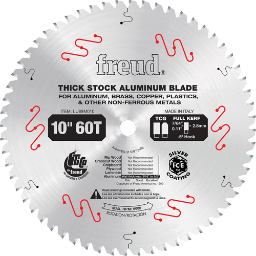 Industrial Saw Blade, 10", 72 Teeth, Non-Ferrous Use Toolneeds Inc.