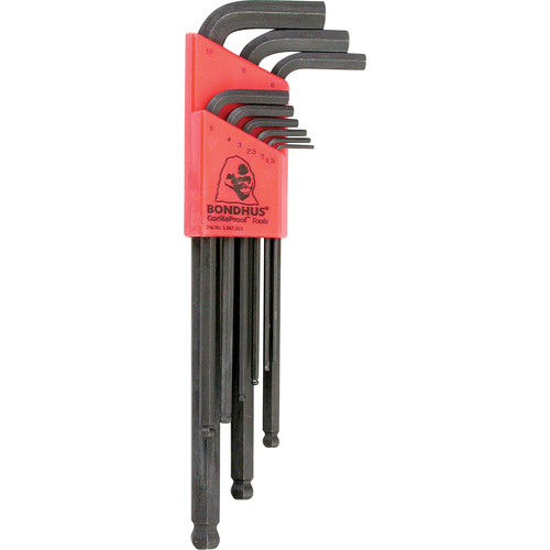 Balldrive L-Style Hex Key Set, 9 Pcs., Metric Toolneeds Inc.