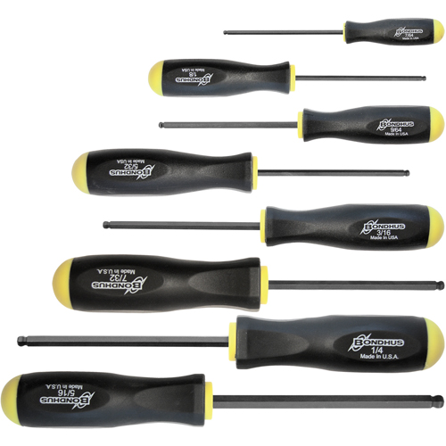 Jeux de tournevis ball driver - SAE, 8 m Toolneeds Inc.