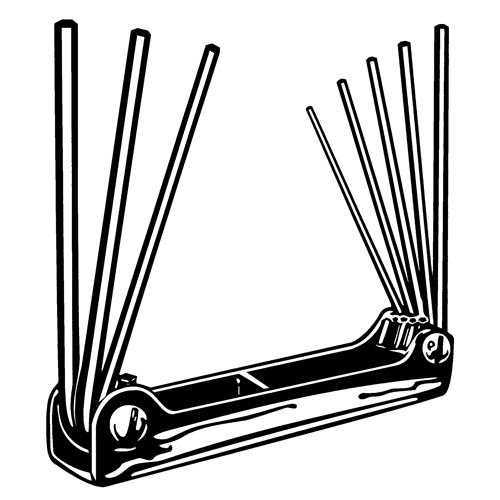 Jeu de cl&eacute;s hexagonales repliables, 8 mcx Toolneeds Inc.