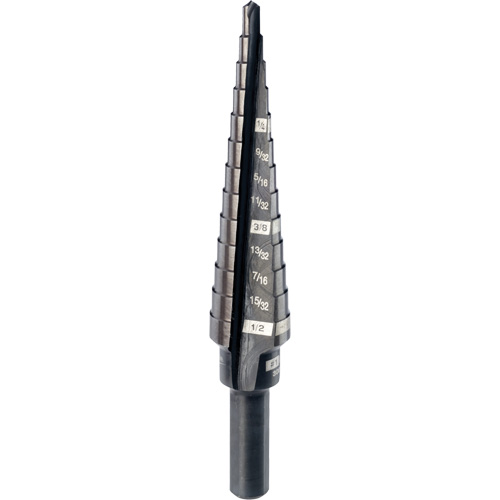 #1 Step Drill Bit, 1/8" - 1/2" , 1/32" Increments, High Speed Steel Toolneeds Inc.