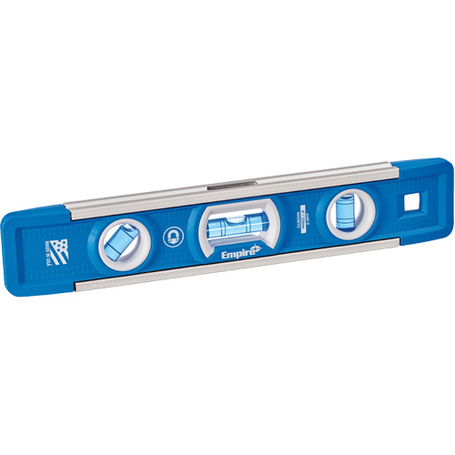 True Blue&reg; Torpedo Level, 9" L, Aluminum, 3 Vials, Magnetic Toolneeds Inc.