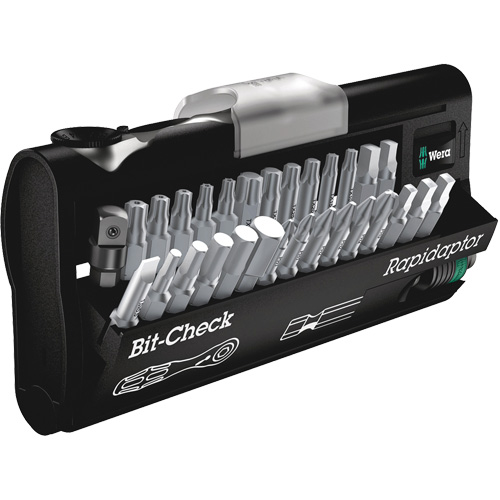 Mini Zyklop Bit Check 30 1/4 a/m&egrave;ches et adaptateur, Hexagonale/Phillips/Fente/Carr&eacute;e/Torx/Torx inviolable, Prise 1/4", 30 mrcx Toolneeds Inc.