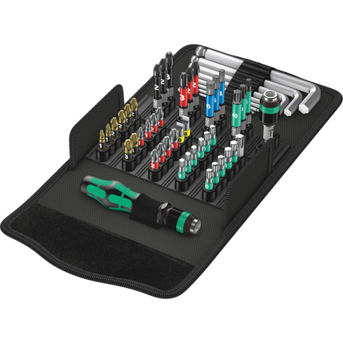 Kraftform Kompakt 100 Screw Driving set 52-PC, 6-1/32" L, Plastic Handle Toolneeds Inc.