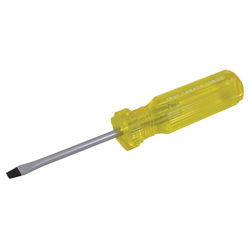 Tournevis &agrave; fente, 3/16", 6-1/2" lo, Prise Plastique Toolneeds Inc.