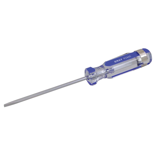 Slotted Screwdriver, 1/8" Tip, Round, 5-1/2" L, Plastic Handle Toolneeds Inc.