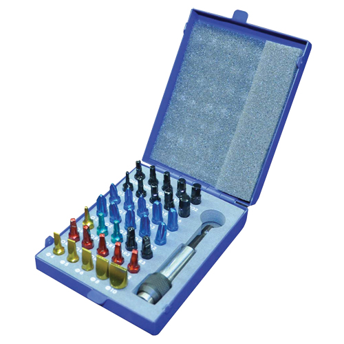 Jeu d'embouts &agrave; ins&eacute;rer de couleur avec boîtier en m&eacute;tal Toolneeds Inc.