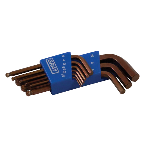 Short Ball End Hex Key Set, 9 Pcs., Metric Toolneeds Inc.