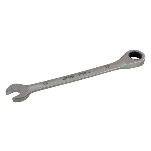 Combination Fixed Head Ratcheting Wrench, 12 Point, 8 mm, Stainless Steel Finish Toolneeds Inc.