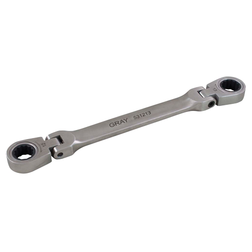 Cl&eacute; &agrave; cliquet polygonale double &agrave; t&ecirc;te flexible Toolneeds Inc.