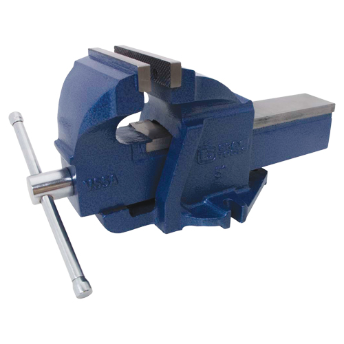 Ductile Iron Mechanics Bench Vise, 5" Jaw Width, 3-3/10" Throat Depth Toolneeds Inc.