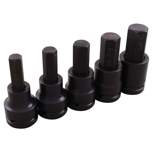 Jeu de douilles pour cl&eacute; &agrave; chocs, Hexagonale, Prise 3/4", 5 mrcx Toolneeds Inc.