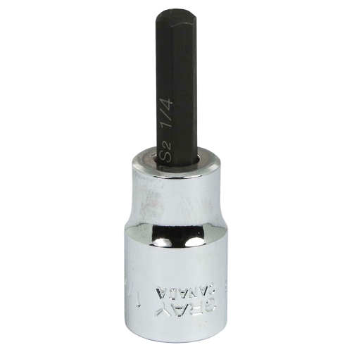 Bit Socket, 1/4" x 2-3/10" L, 3/8" Drive Toolneeds Inc.