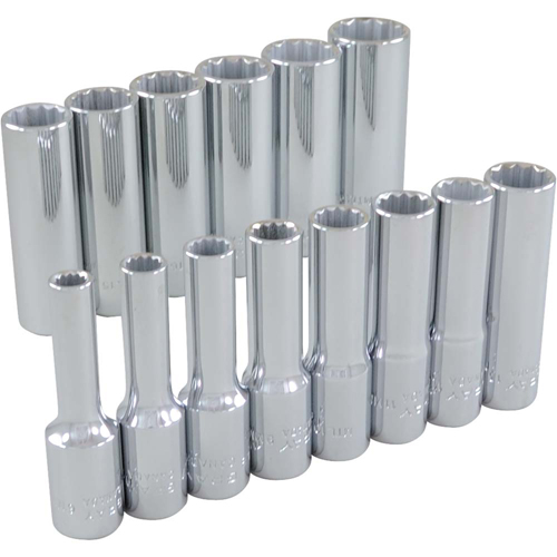 Jeu de douilles, 14 Mcx, Prise de 3/8", Profond Toolneeds Inc.