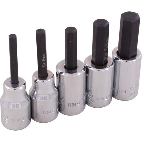 Jeu de douilles &agrave; t&ecirc;te hexagonale, Hexagonale, Prise 3/8", 5 mrcx Toolneeds Inc.