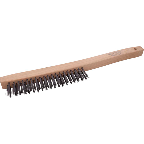 Long Handle Industrial-Duty Scratch Brush, Steel, 3 x 19 Wire Rows, 14" Long Toolneeds Inc.