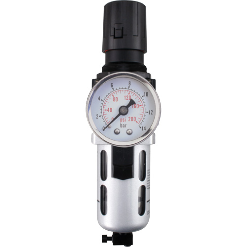 Modular Air Filter/Regulator (Gauge Included), 1/4" NPT, 145 PSI, 0.3 fl. oz. Capacity Toolneeds Inc.