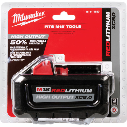 M18 Redlithium High Output XC8.0 Battery Pack, Lithium-Ion, 18 V, 8.0 Ah Toolneeds Inc.