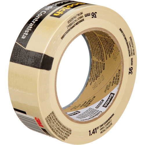 Scotch&reg; Contractor Grade Masking Tape 2020, 36 mm (1-1/2") x 55 m (180'), Beige Toolneeds Inc.