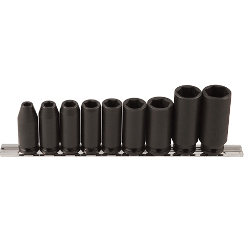 Jeu de douilles longues, 9 Mcx, Chocs, Prise de 3/8", Profond Toolneeds Inc.
