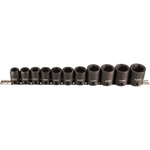 Socket Set, 11 Pcs, Impact, 1/2" Drive Size Toolneeds Inc.