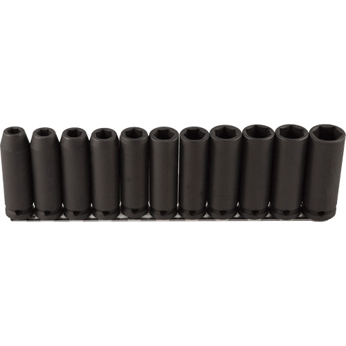 Jeu de douilles longues, 11 Mcx, Chocs, Prise de 1/2", Profond Toolneeds Inc.