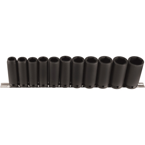 Long Socket Set, 11 Pcs, Impact, 1/2" Drive Size, Deep Toolneeds Inc.