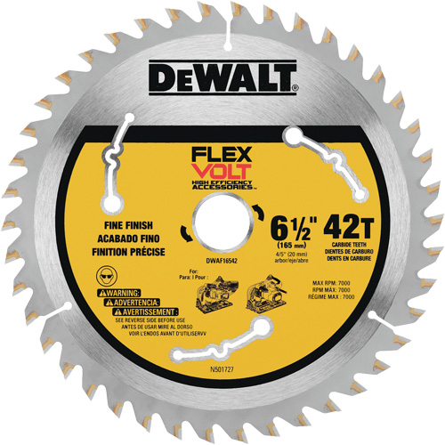 Lame TrackSaw FlexVolt, 6-1/2", 42 dents, Pour Bois Toolneeds Inc.