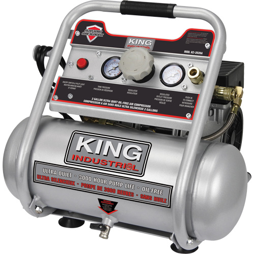 Oil-Free Air Compressor, Electric, 2 Gal. (2.4 US Gal), 125 PSI, 120/1 V Toolneeds Inc.